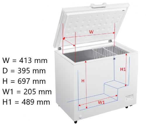 Preview: PKM GT 100 E Gefriertruhe Maße